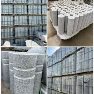 晋城 芝麻白花岗岩挡车柱、隔离柱多少钱