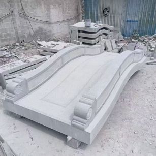 晋城 芝麻灰花岗岩园林景观 小石桥