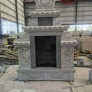 晋城 芝麻灰高档墓碑、土墓，一套也支持定做