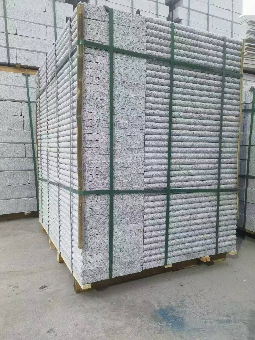 晋城 芙蓉白3公分厚磨圆边、拉槽，楼梯踏步